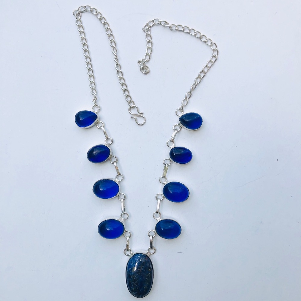 Handmade Gemstone Necklace 925 silver - Picture 2 of 2